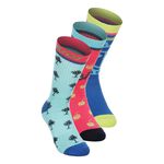 BIDI BADU Bold Bro II Crew Printed Move Socks 3 Pack - mixed