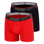 Nike Kl&auml;der Nike Elite Cotton Stretch Boxershorts 2-pack Herrar-Svart,R&ouml;d