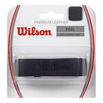 Wilson Grundlindor Wilson  Premium Leather Replacement Grip Enpack - svart
