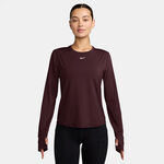 Nike Kläder Nike One Classic Dri-FIT Långärmat Damer - mörkröd, vit