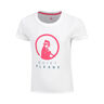 Create Baseline Logo T-shirt Flickor-Vit,Pink
