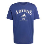 adidas Tenniskl&auml;der adidas Heritage Graphic Tee T-shirt - bl&aring;, vit
