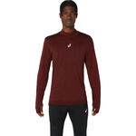 ASICS Kläder ASICS Road Winter Seamless Löpartröja Herrar - rött vin, 