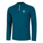 Quiet Please Kläder Quiet Please Create Big Serve 1/4 Zip Långärmat Herrar-Petrol,Vit