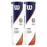 Wilson Tennisbollar Wilson Roland Garros Official Bi Pack 2x 4-pack Rör
