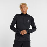 New Balance Kläder New Balance Knit 1/4 Zip Långärmat Herrar-Svart