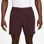 Nike Kläder Nike Court Dri-FIT Advantage 6in Shorts Herrar - mörkröd, vit