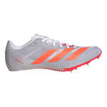 adidas L&ouml;parskor adidas Sprintstar Spikes Unisex-vit, r&ouml;d