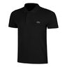 Ribbed Collar Polo Herrar - svart