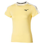 Mizuno Tenniskläder Mizuno Daybreakers Printed T-shirt Damer-Lime