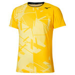 Mizuno Tenniskläder Mizuno Daybreakers Shadow Graphic T-shirt Herrar-gul