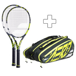2x Pure Aero plus Schlägertasche