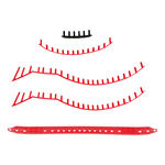 Yonex Rackettillbeh&ouml;r Yonex Vcore 100/100L Scarlet Set med band med &ouml;glor 