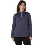 ASICS Kläder ASICS Core Winter 1/2 Zip Löpartröja Damer-Blågrå