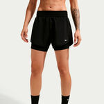Nike Kl&auml;der Nike Dri-Fit One Mid Rise 2in1 3in Shorts Damer-svart, vit