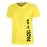 Padel-Point Kl&auml;der Padel-Point Padel Is Us T-shirt Damer-Gul,Svart