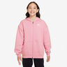Club Fleece Oversized Full-Zip Sweat-jacka Flickor-Rosa