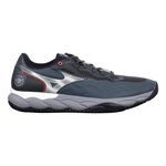 Mizuno Tennisskor Mizuno Wave Enforce Court Sko För Grus Herrar-Grå,Vit
