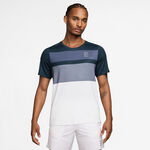 Nike Kl&auml;der Nike Court Dri-FIT Advantage Print T-shirt Herrar - bl&aring;, vit