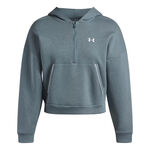 Under Armour Kl&auml;der Under Armour Rival Fleece  Piped Half-Zip Tr&ouml;ja Damer-vit