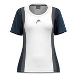 HEAD Kläder HEAD Club 25 Tech T-shirt Damer-Vit,Mörkblå