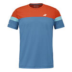 Babolat Kl&auml;der Babolat Crew Neck T-shirt Herrar - m&ouml;rkbl&aring;, orange