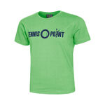 Tennis-Point Kläder Tennis-Point Basic Cotton T-shirt Barn - ljusgrön, svart