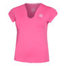 Bella 2.0 Tech V-Neck T-shirt Damer-Pink,Vit