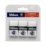 Wilson &Ouml;verlindor Wilson Pro Overgrip Roland Garros 3-pack-Vit,Bl&aring;