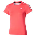 Mizuno Tenniskläder Mizuno Daybreakers Printed T-shirt Damer-Korall