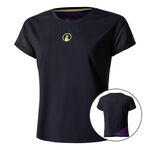 Quiet Please Kläder Quiet Please Perspectives Cross T-shirt Damer-Mörkblå