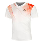 HEAD Kläder HEAD Topspin T-shirt Herrar-Vit,Röd