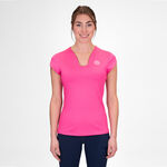 BIDI BADU Kl&auml;der BIDI BADU Crew V-Neck T-shirt Damer-Pink