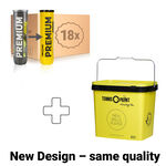 Tennis-Point Premium Tennisball 4er 18 Dosen im Umkarton plus Balleimer eckig