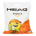 HEAD Tennisbollar HEAD Stage 2 Orange 72-pack P&aring;se