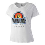 Quiet Please Kläder Quiet Please Melbourne Sunrise T-shirt Damer-Vit,Flerfärgad