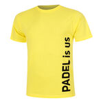 Padel-Point Kläder Padel-Point Padel Is Us T-shirt Herrar-Gul,Svart