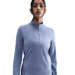 Nike Kläder Nike Swift Half-Zip Löpartröja Damer - blågrå, silver