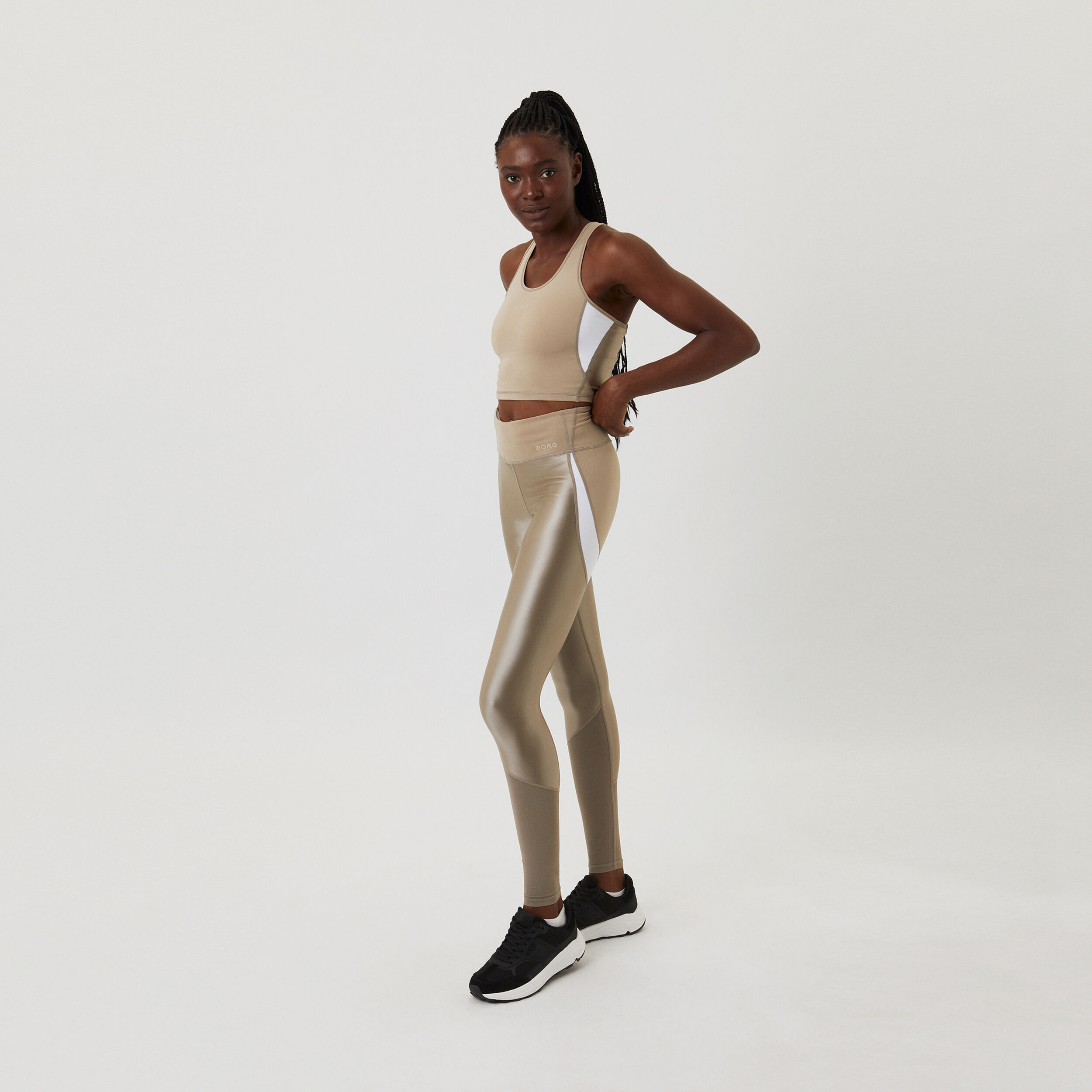 High Waist Swipe Tights Damer - Guld
