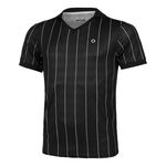 Tennis-Point Kläder Tennis-Point Stripes Polo Special Edition Herrar-Svart,Vit