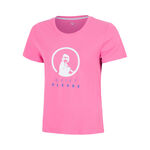 Quiet Please Kl&auml;der Quiet Please Baseline Logo T-shirt Flickor-pink, vit