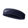 Swoosh Classic H&aring;rband Unisex - m&ouml;rkbl&aring;, vit